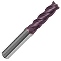 3/4x22 RF100U 4 Flute Variable Helix FIREX Coated Carbide Long Length End Mill, Weldon Shank, 2-1/4x22 LOC, 5x22 OA J8977