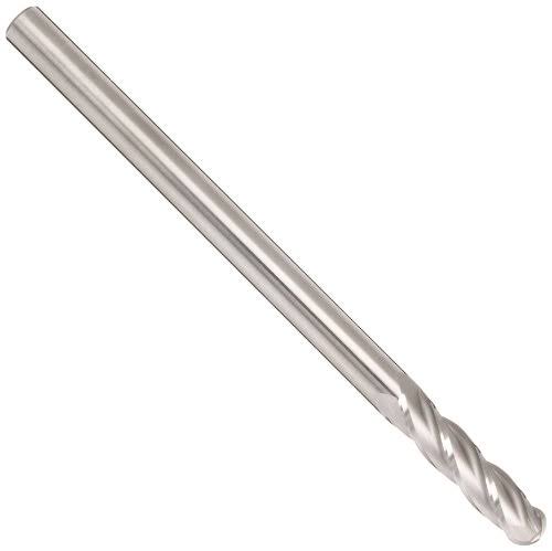 3/4x22 Diameter Ball End Long Length 4 Flute Bright Uncoated Carbide End Mill K138