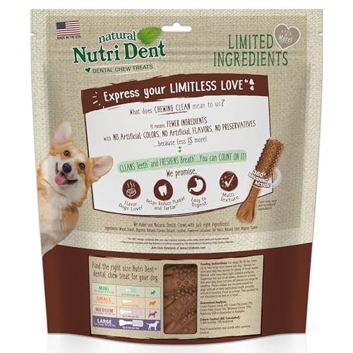 Natural Dog Dental Chews, Large (20 Count) H463249