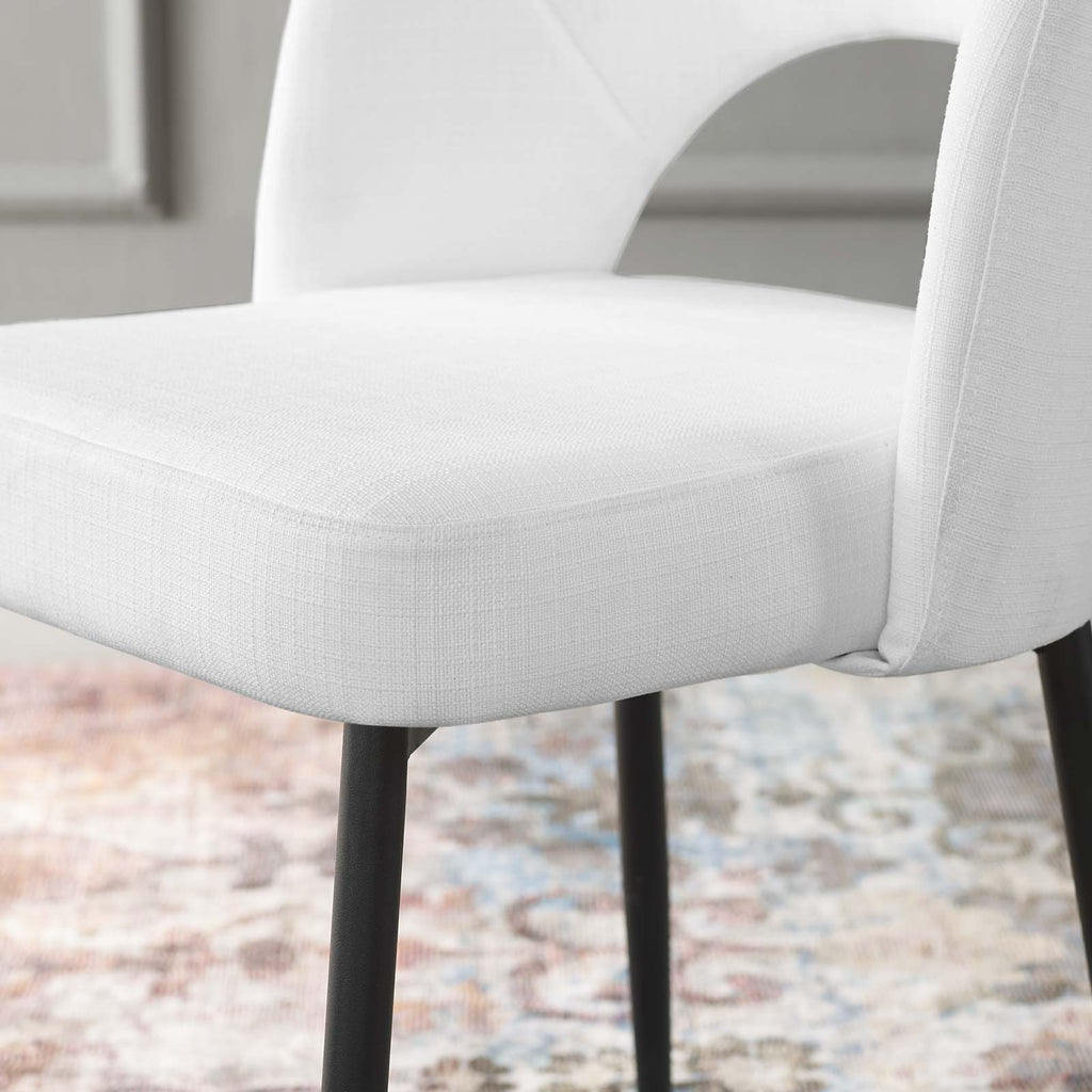 Black White Upholstered Fabric Dining Side Chair X891