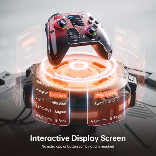 Gray Wireless Gaming Controller with Hall Joysticks B5491