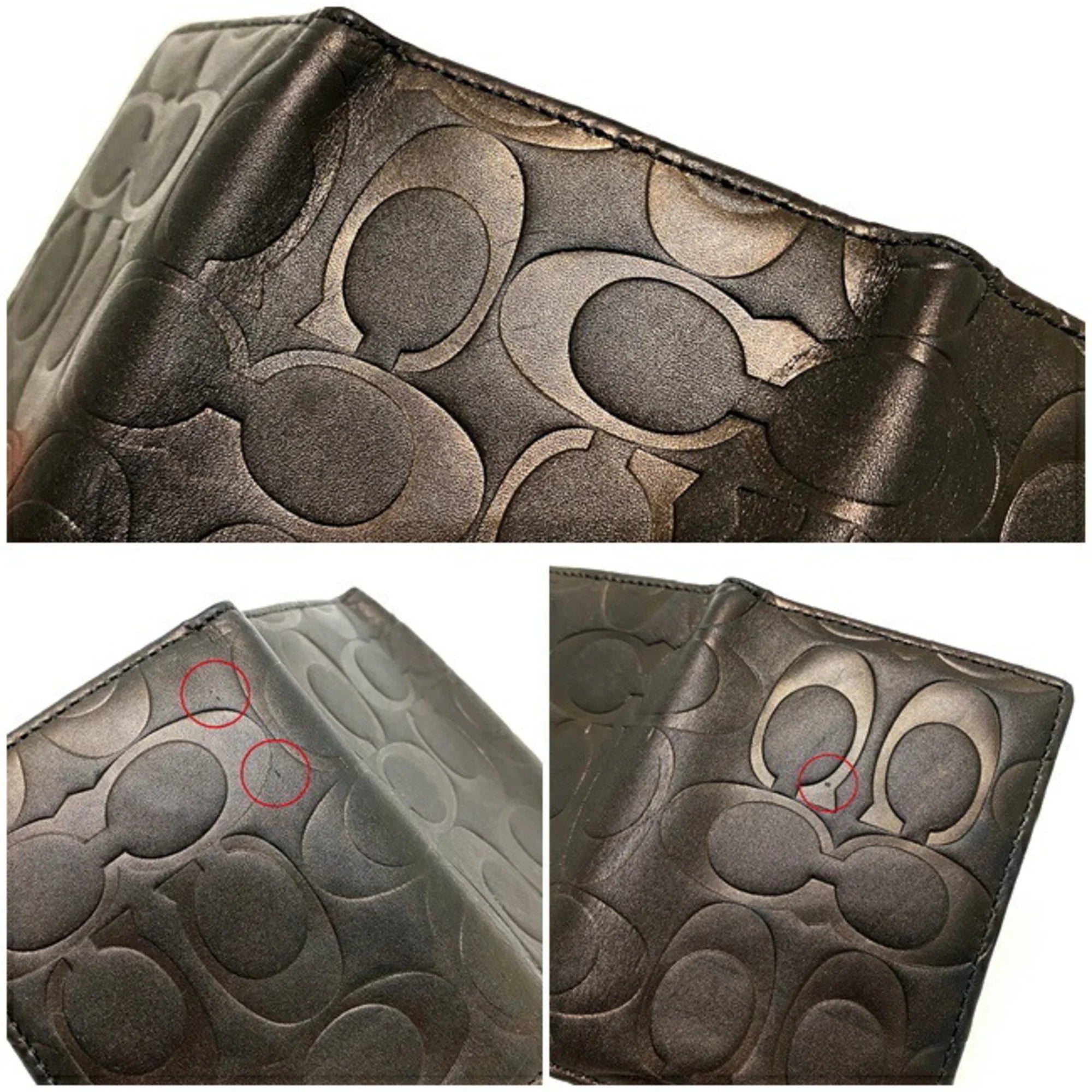 Dark Brown Leather Tri-Fold Wallet Y3964