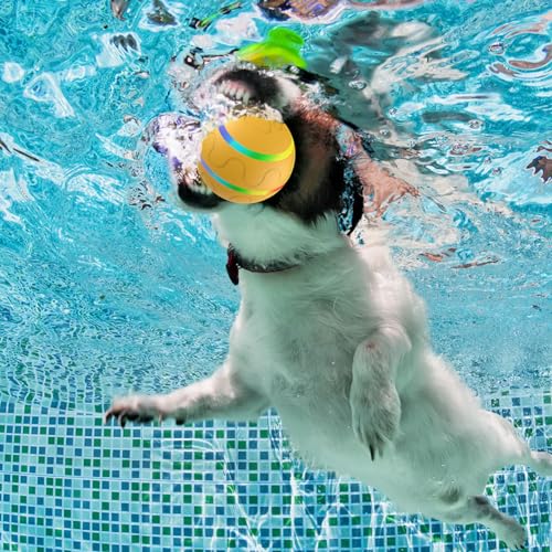Remote Control Self Rolling Jiggle Ball Toy For Dogs (Orange) T47734