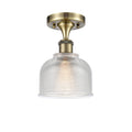 Antique Brass Semi-Flush Mount Light X148
