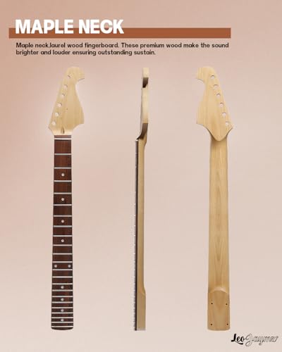 DIY Single Cut Electric Guitar Kit with Mahogany Body and Neck D6948