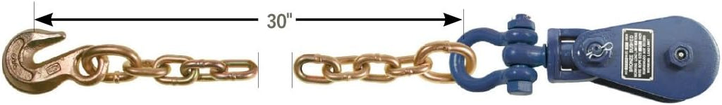 End Block 41 Inch with Chain Anchor, 4,000 Pound Safe Working Load, Pack of 2 Q62764