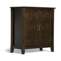 Solid Wood Low Accent Cabinet, Brown U1068