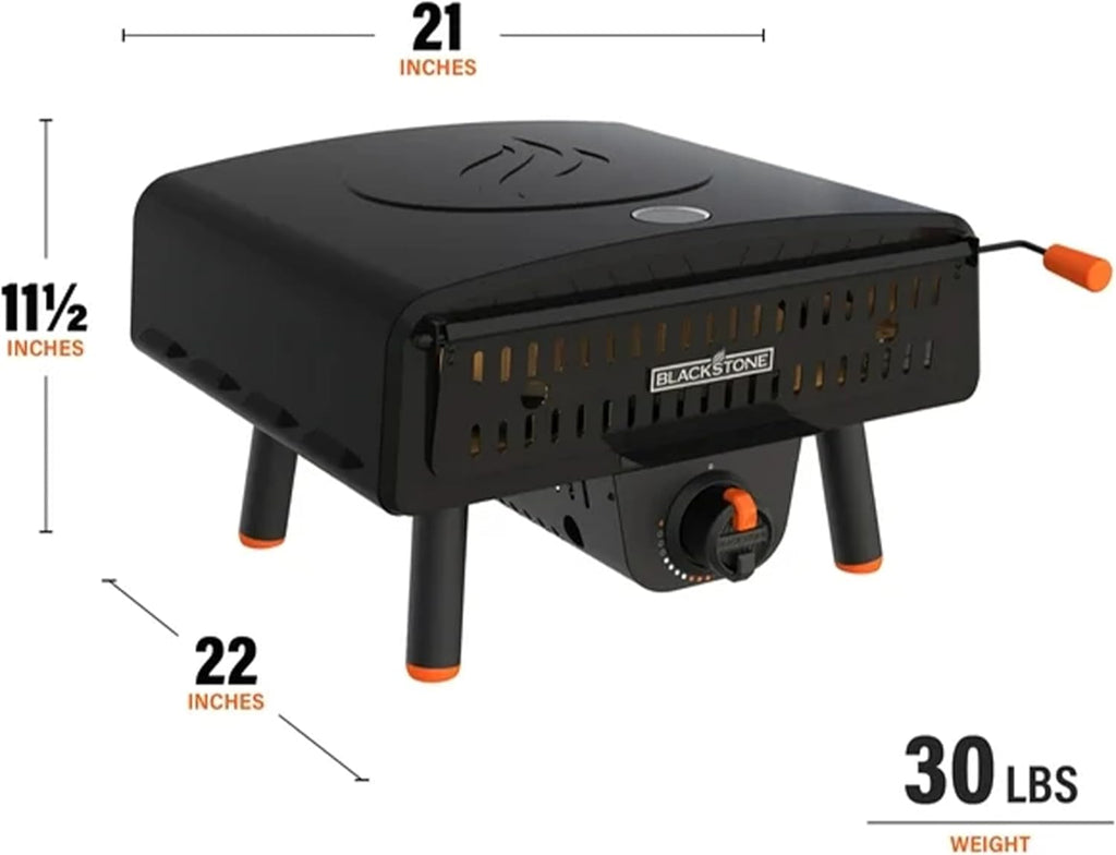 Portable Outdoor Electric Pizza Oven with 13" Rotating Cordierite Stone V12436
