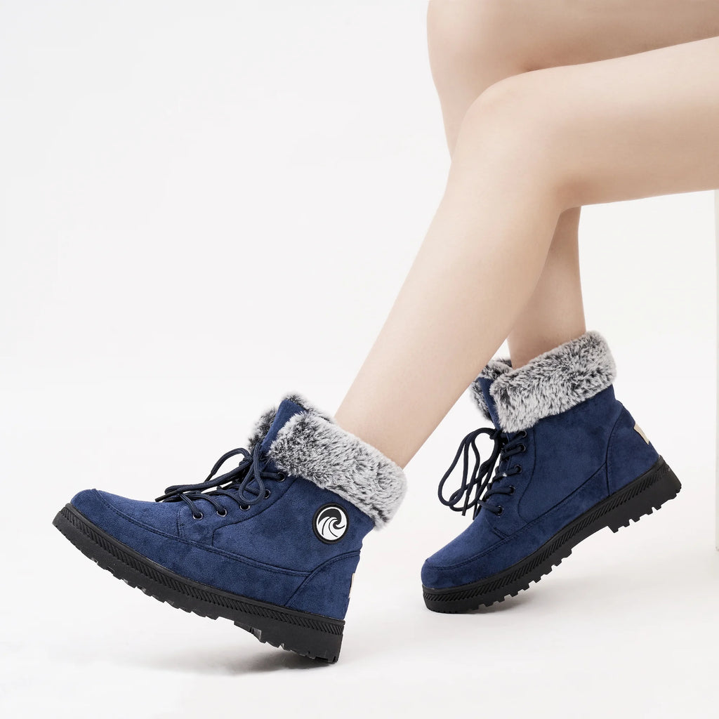 Winter Snow Boots Lace Up Flat Anti-Slip Ankle Boots M164242