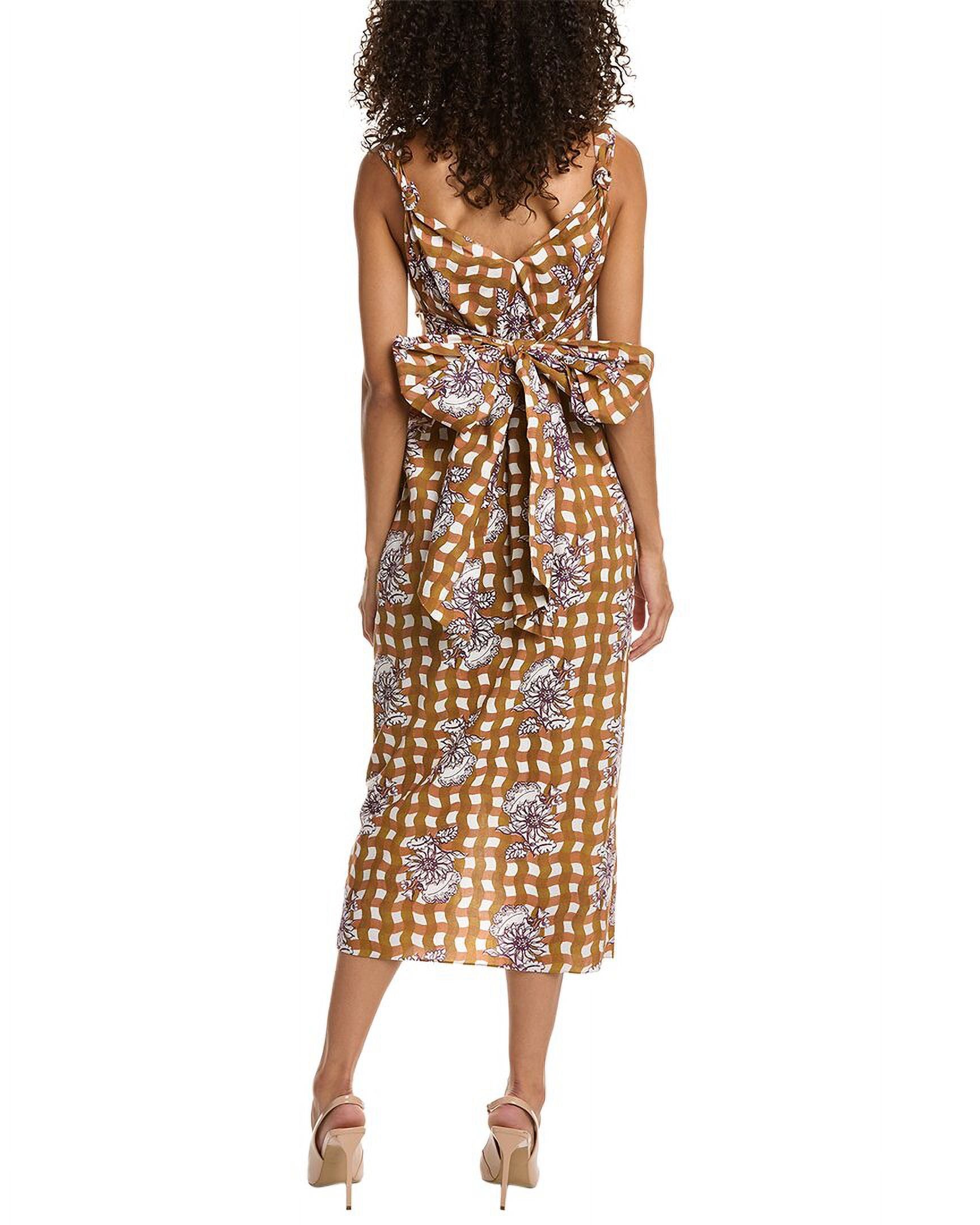 Gingham Whisper Midi Dress V671077