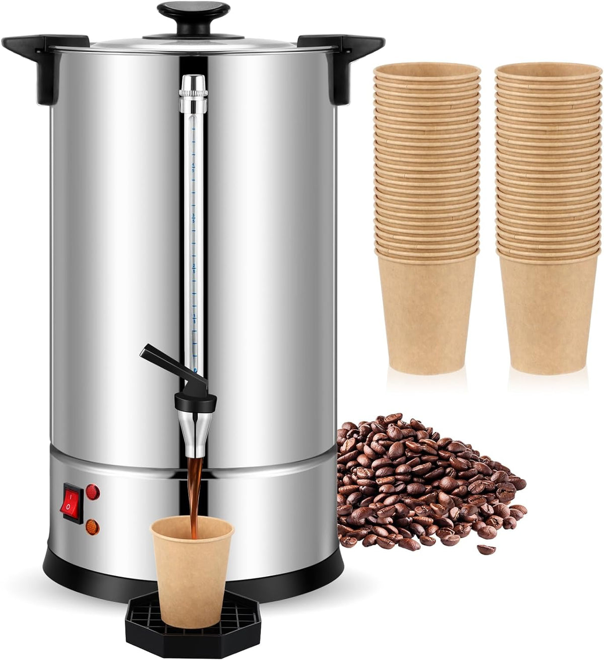 Stainless Steel Electric Coffee Urn 100 Cup 15 L W473652
