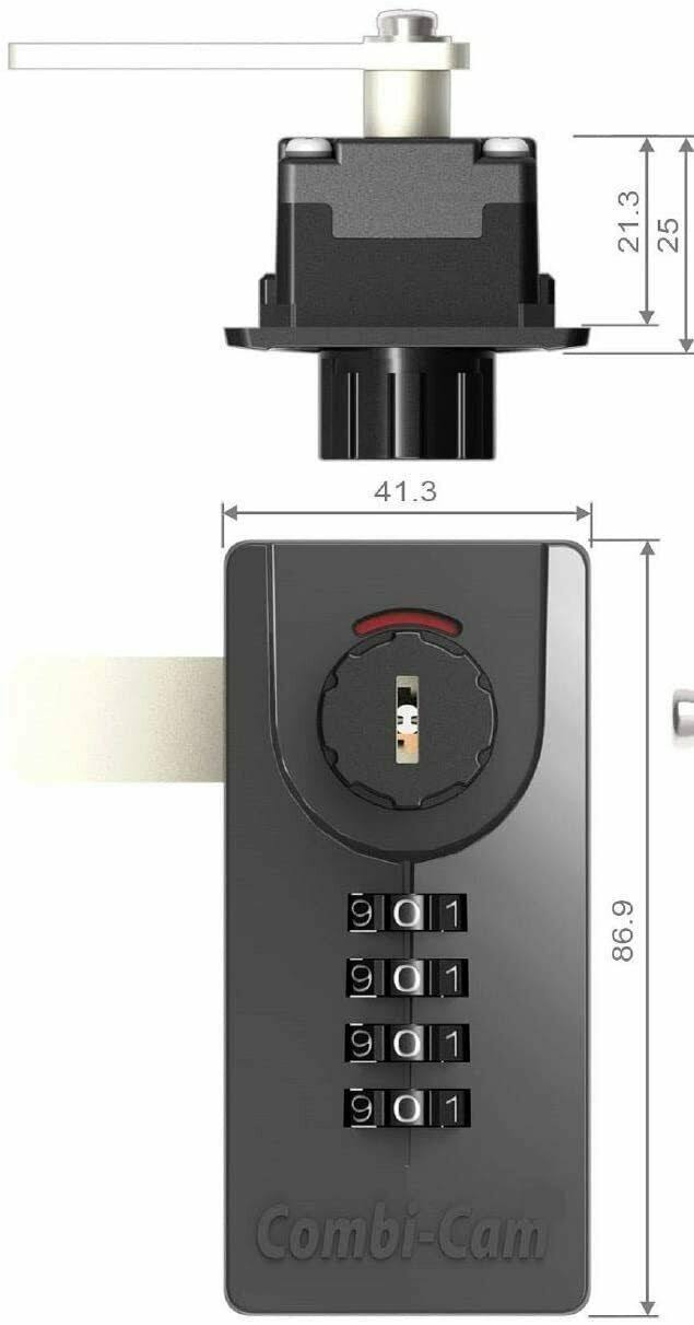 Combination Cabinet Drawer Lock with Lever Handle W947