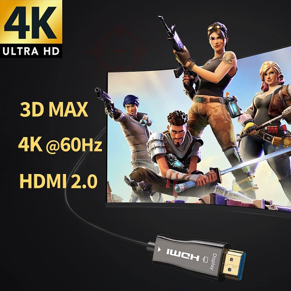 Fiber Optic HDMI 2.0 Cable 32FT 10m Pack of 2 H967