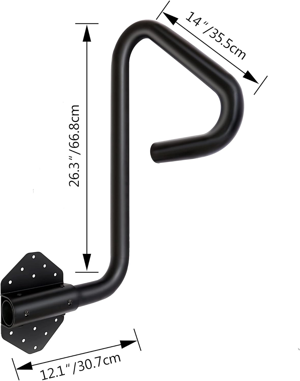 Spa Safety Handrail 57'' Hot Tub Handrail 600LBS Capacity Hot Rail, Spa Hand Railing with Slide-Under Base W6609