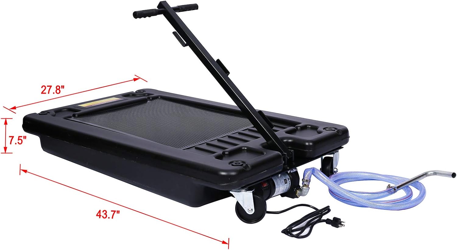 17 Gallon Low Profile Oil Drain Pan with Electric Pump J5622