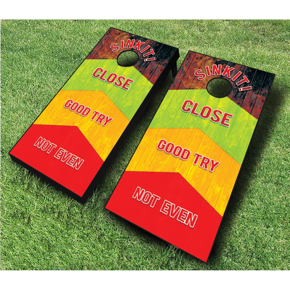 Cornhole Set, Tournament, Red & Yellow Y98828