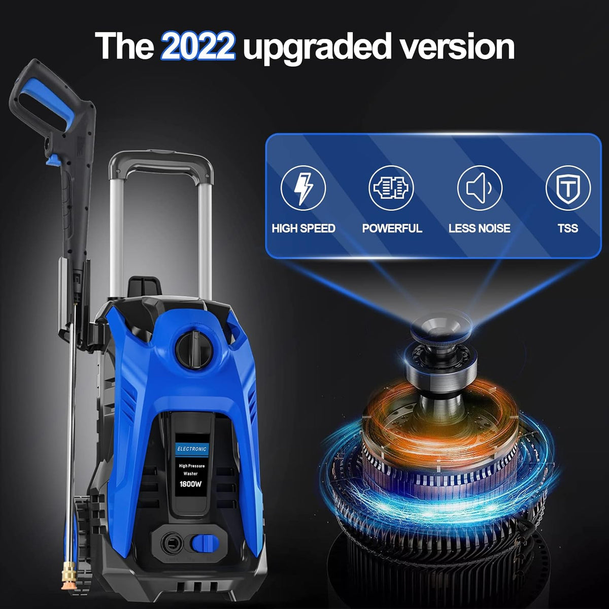 3500 PSI 2.6 GPM Electric Pressure Washer with Foam Cannon and Hose Reel R619802