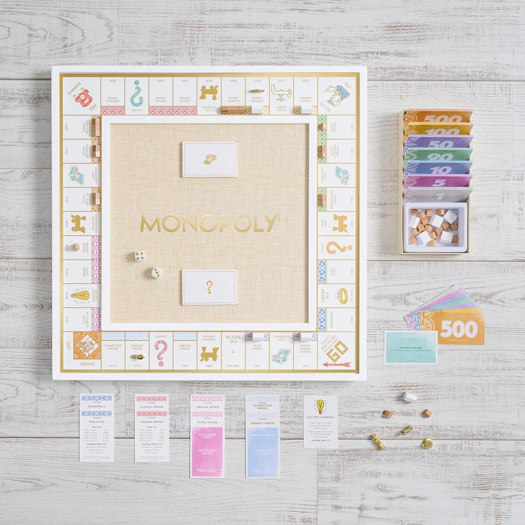 Monopoly Bianco Edition with Wood Game Board V10048