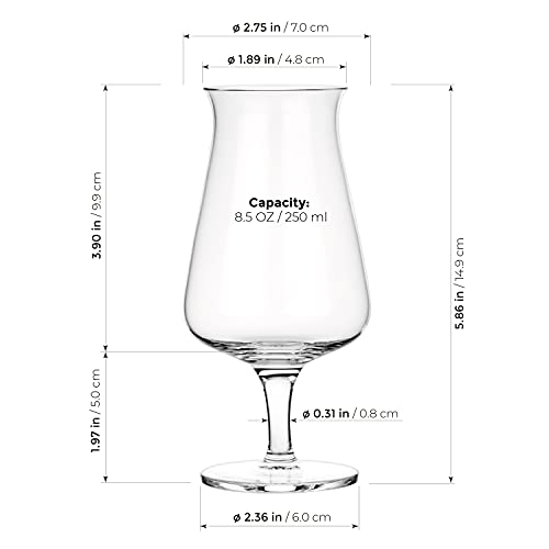 Set of 4 Crystal Glasses Snifter 8.5oz F80922