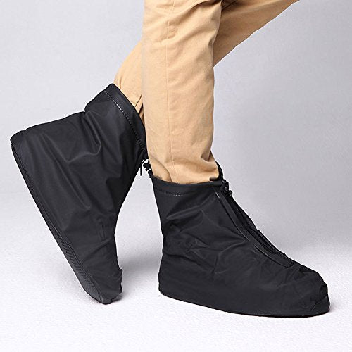 Waterproof Motorcycle Shoes Covers Reusable Anti-Slip Rain Snow Overshoes X661