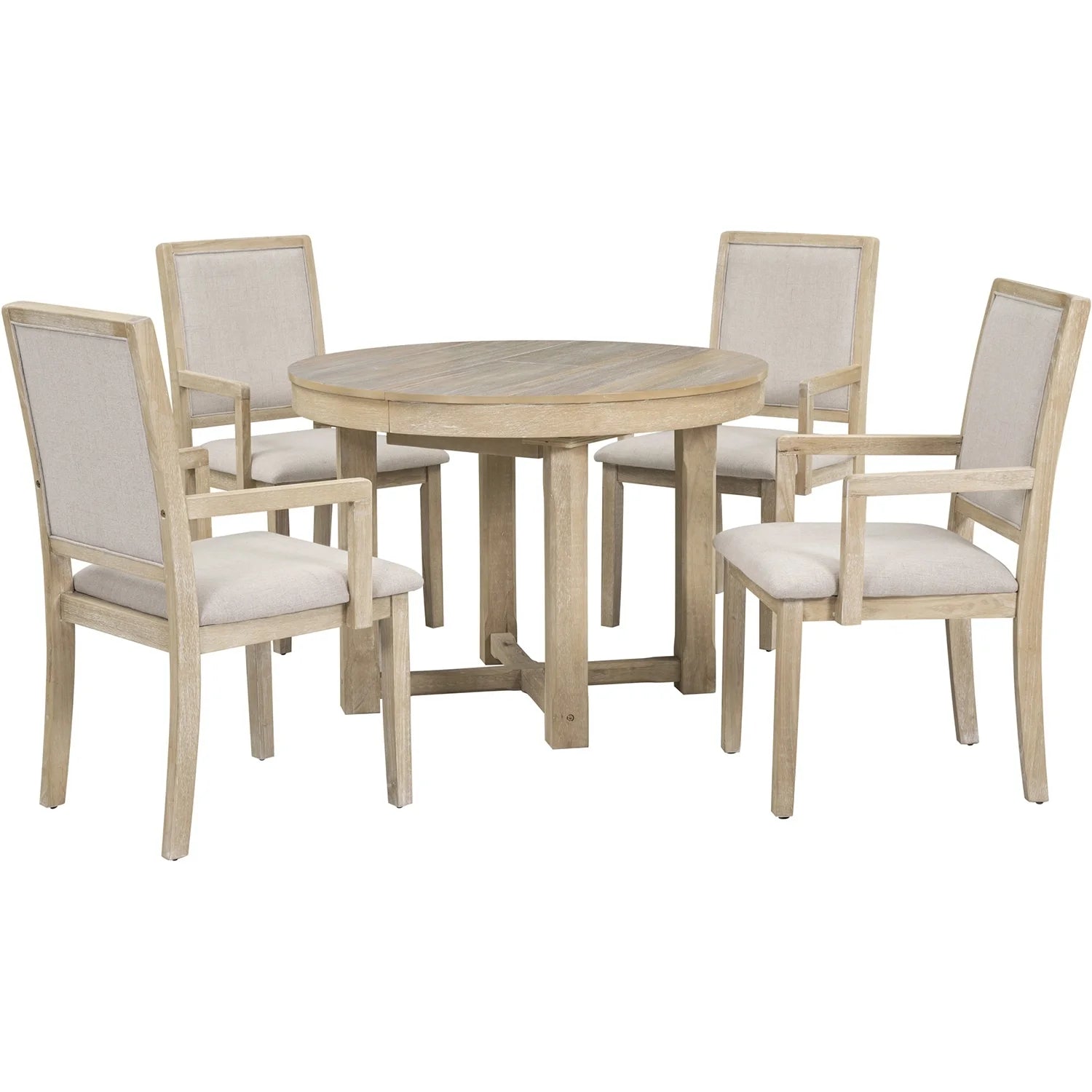 5-Piece Extendable Wood Dining Table Set W745