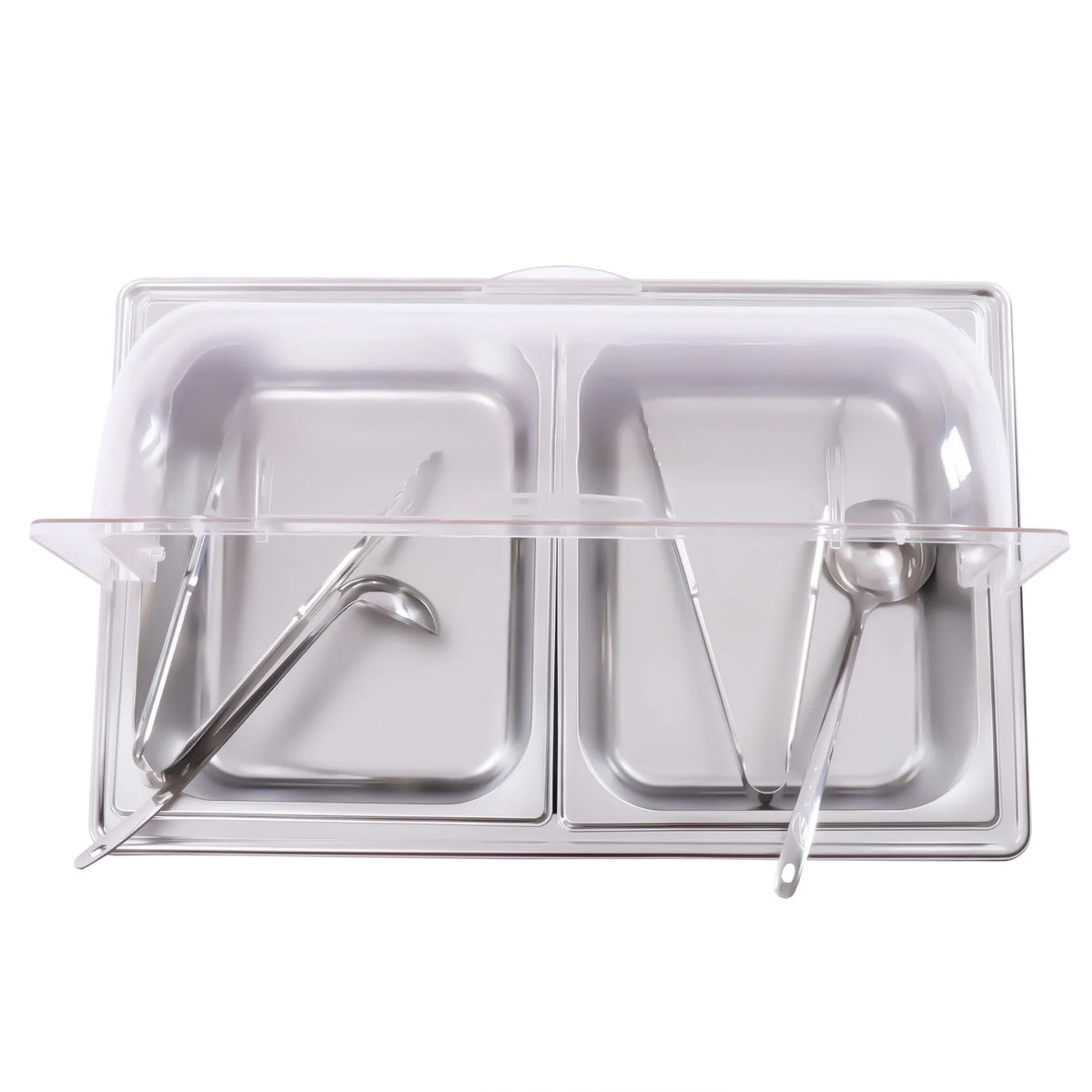 110V Stainless Steel Chafing Dish Buffet Set 2 Food Pot Z6278