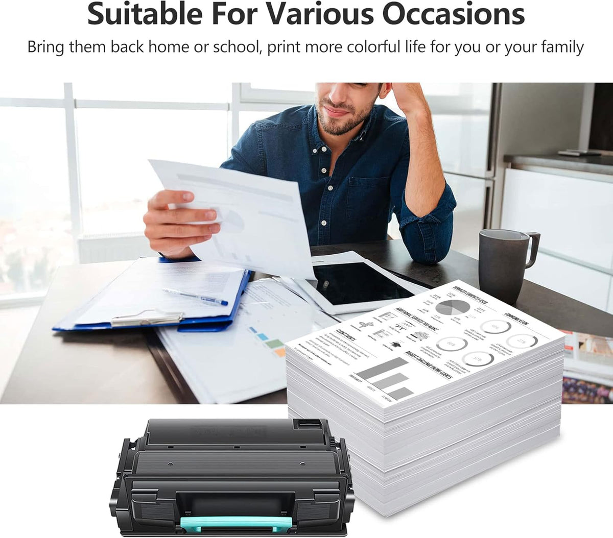 3 Pack Black Compatible Toner Cartridge L606