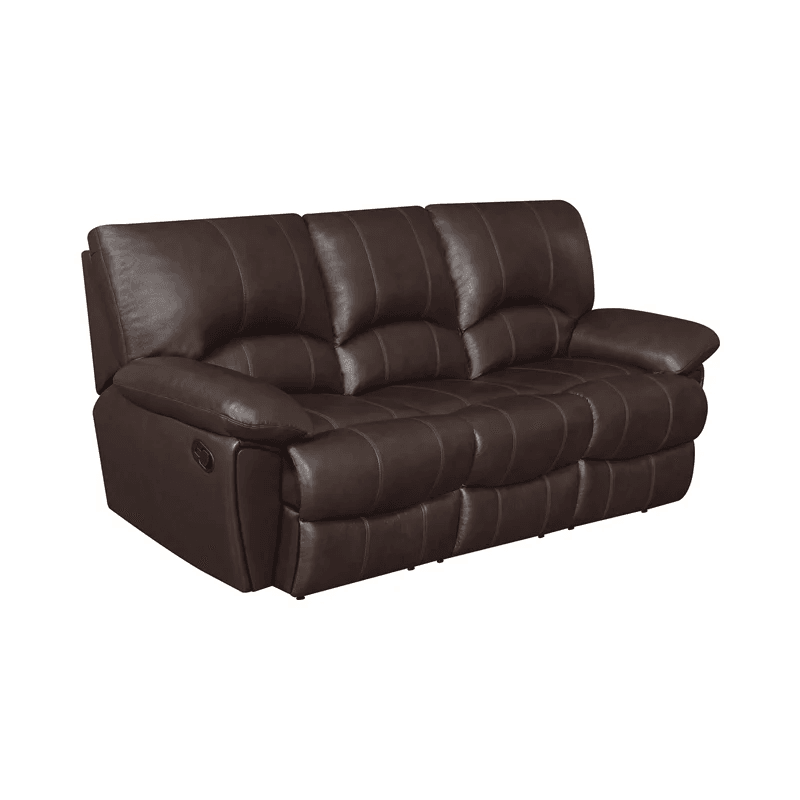 Chocolate Brown Upholstered Pillow Top Arm Living Room Set J24328
