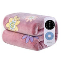 Blue King Dual Control Electric Heated Flannel Blanket Q94460