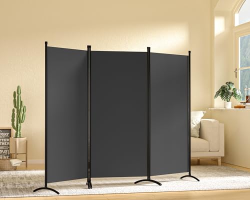 Black 4 Panel Folding Privacy Screen F686047