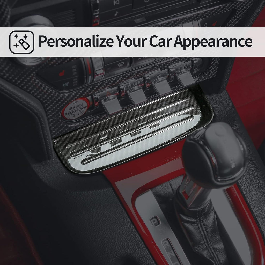 Carbon Fiber Gear Shift Storage Organizer Trim Cover, Pack of 2 Q785