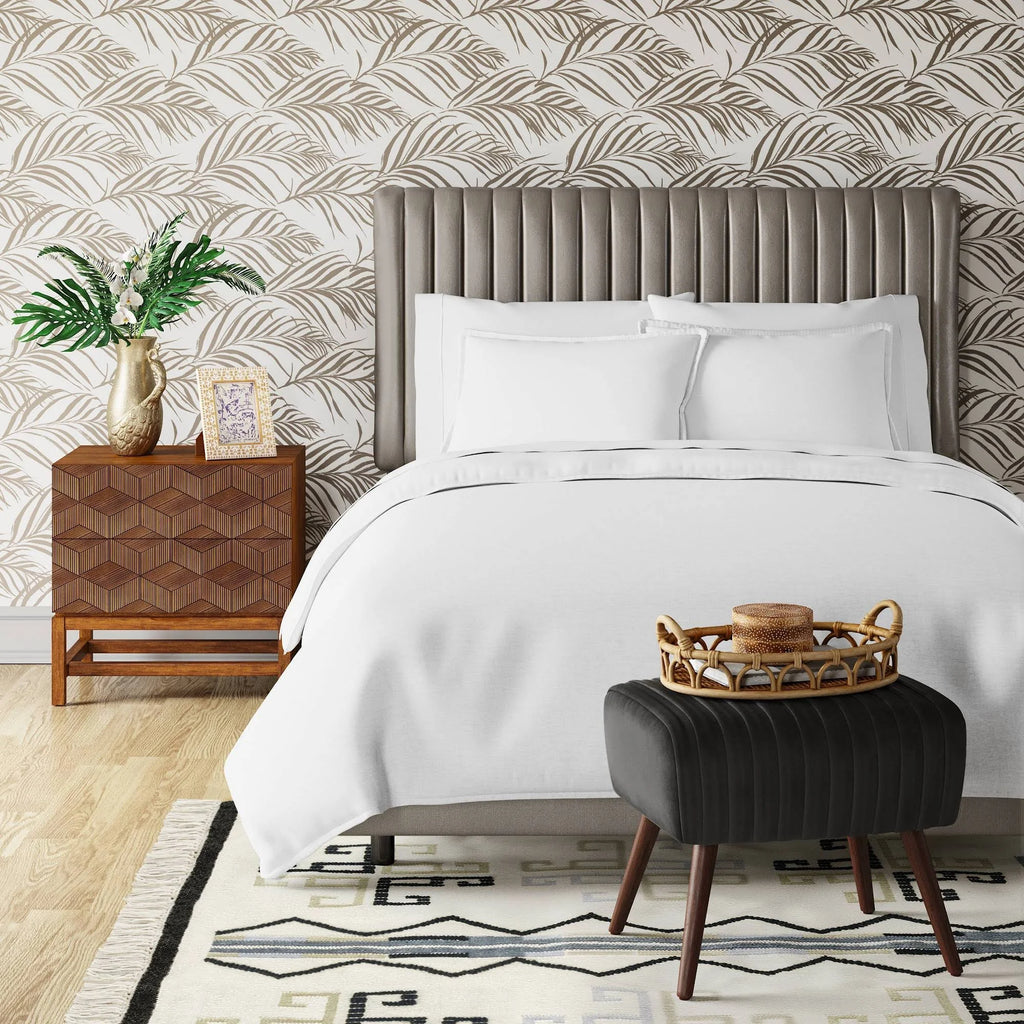 California King Velvet Channel Headboard Z529