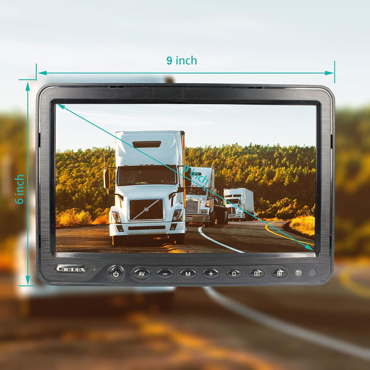 9 Inch Screen 1080P HD Backup Camera System with Quad Split Screen Rear View Monitor + 2X Backup Cameras + 2X Side Backup V912
