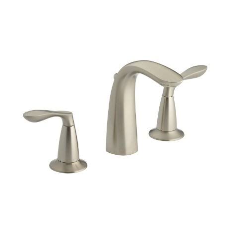 Brushed Nickel 2-Handle Bathroom Faucet with Drain X2277