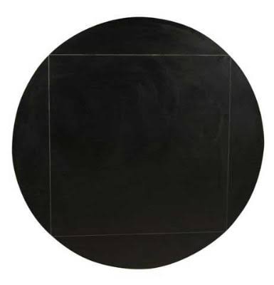 Square to Round Table Top - Black - Melamine Surface A2585