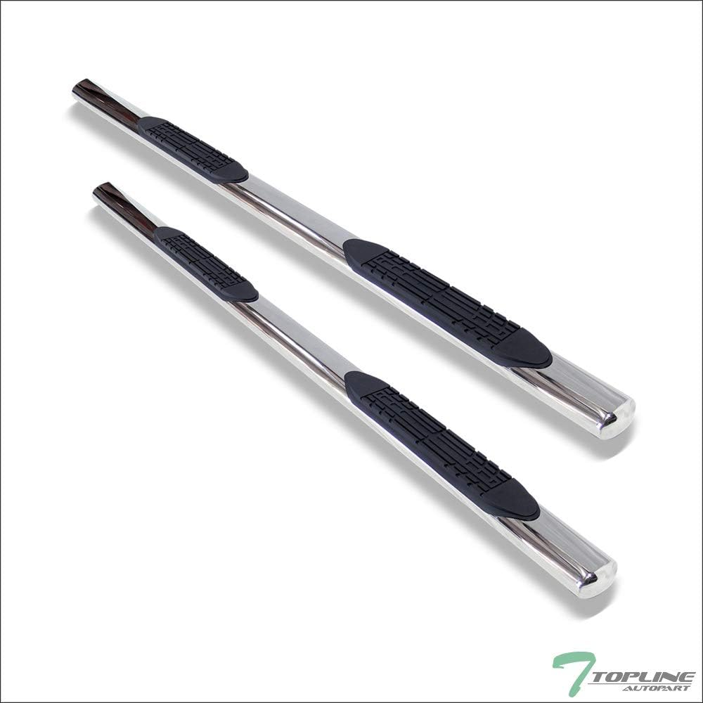 4" Oval Polished Stainless Steel Side Step Nerf Bars O9407
