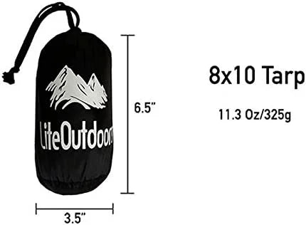 Ultralight Backpacking Tarp Grey 8' x 10' G442098
