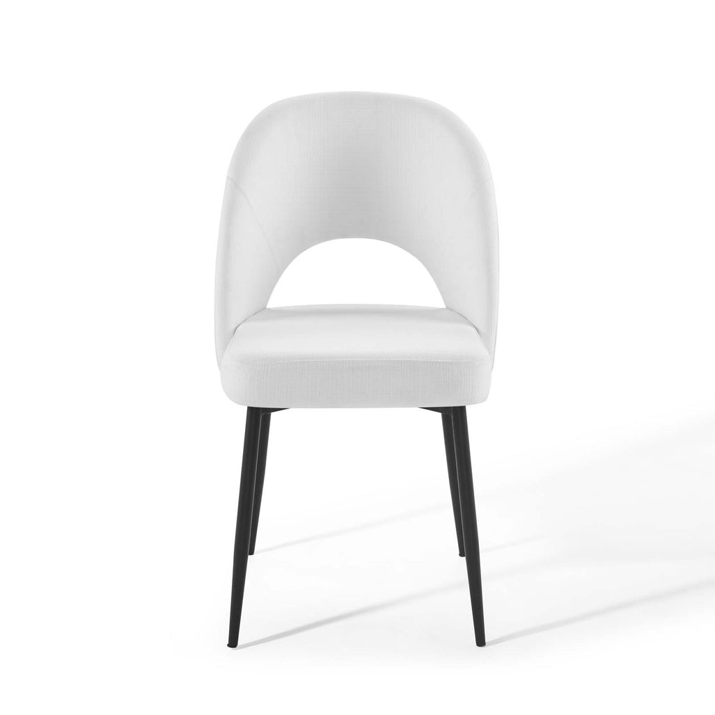Black White Upholstered Fabric Dining Side Chair X891