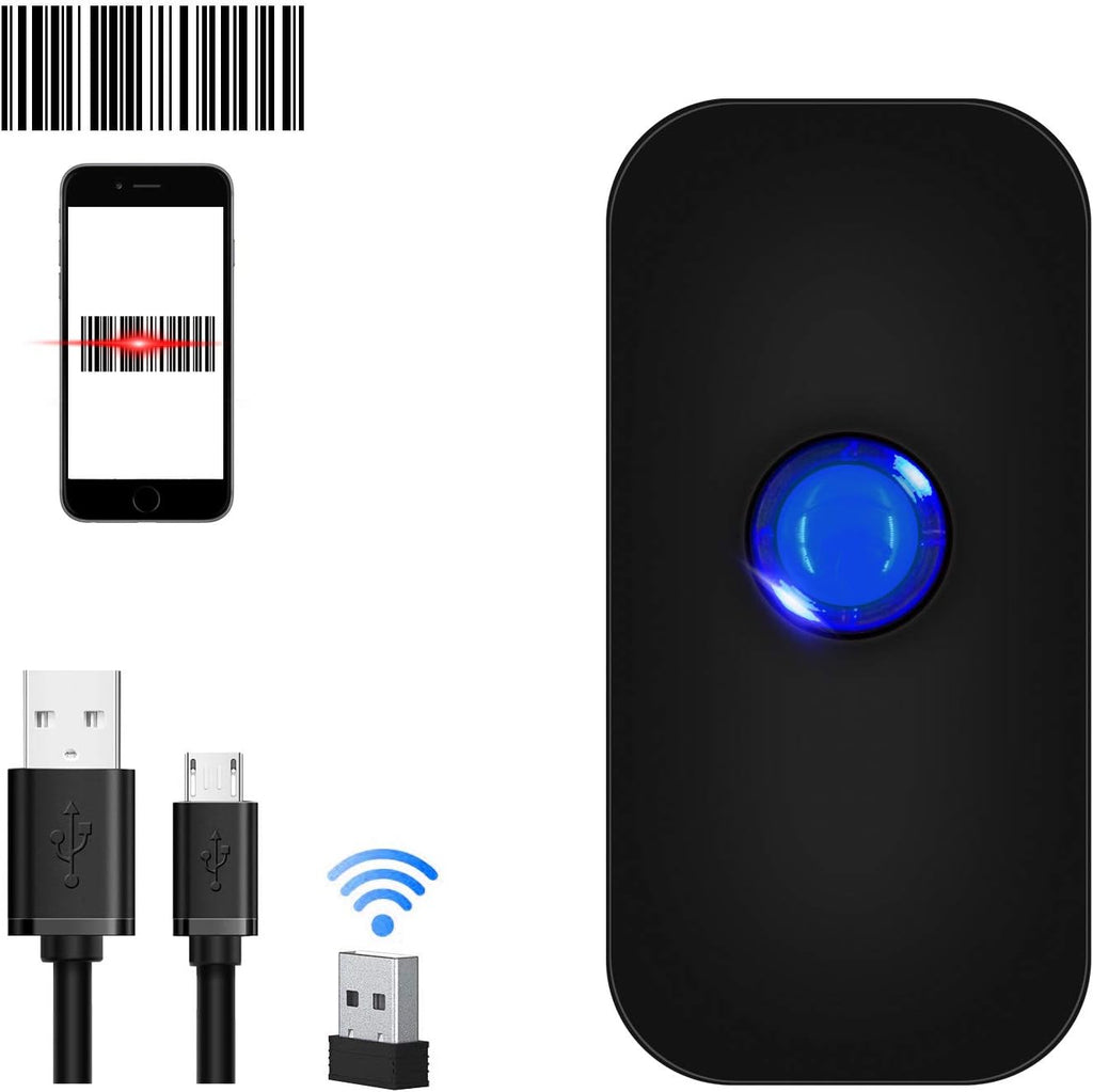 2D QR Desktop Barcode Scanner, Omnidirectional Hands-Free Automatic USB Barcode Reader, Pack of 2 Y8784