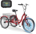 24" 350W 7-Speed Electric Tricycle with Removable Lithium Battery 36V 14.5AH P988