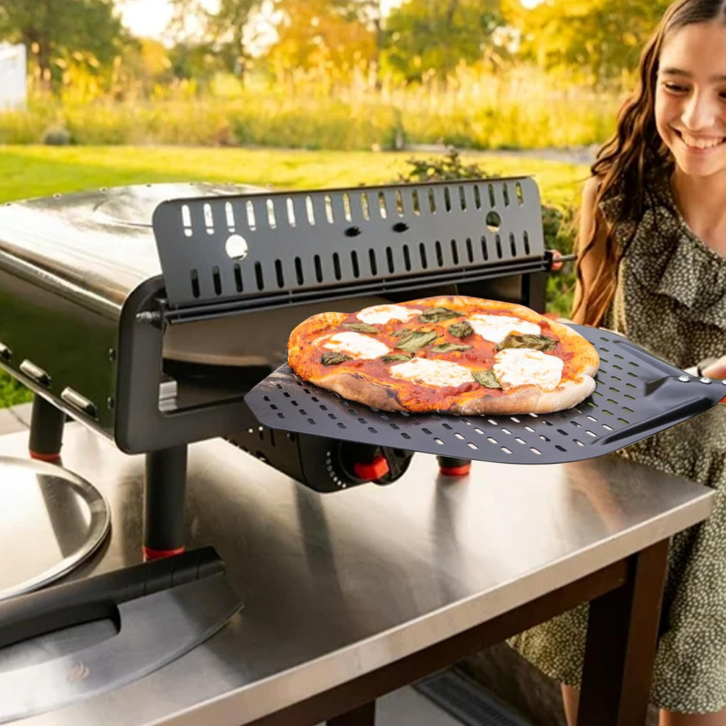Portable Outdoor Electric Pizza Oven with 13" Rotating Cordierite Stone V12436
