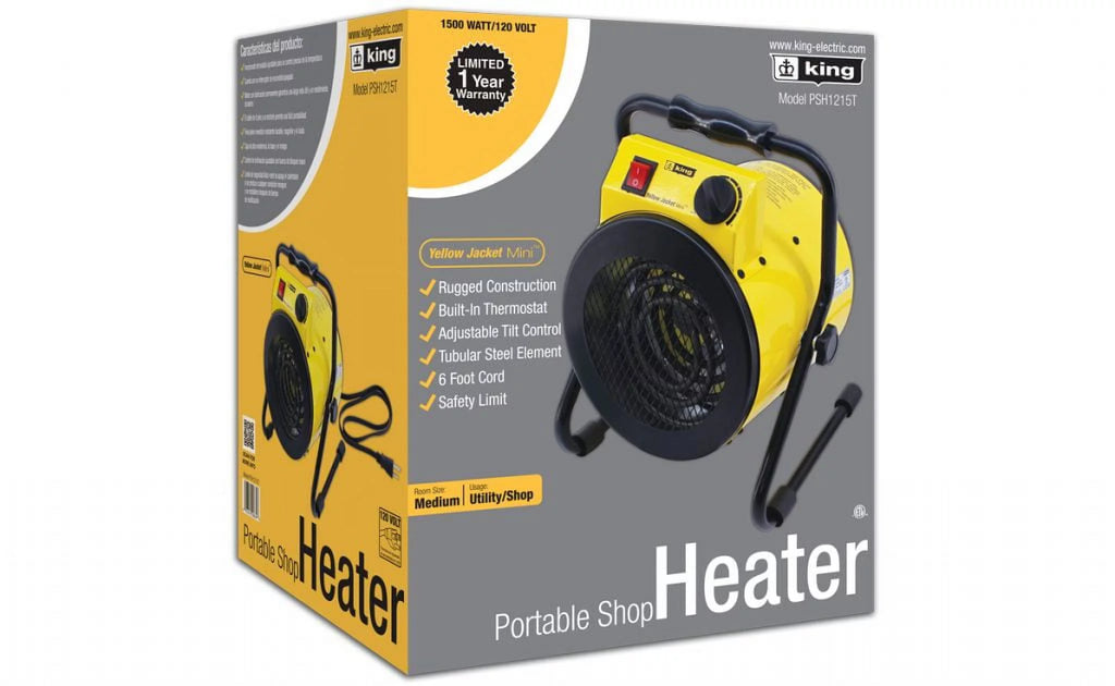 Portable Heater, 1500W, Yellow Y66705