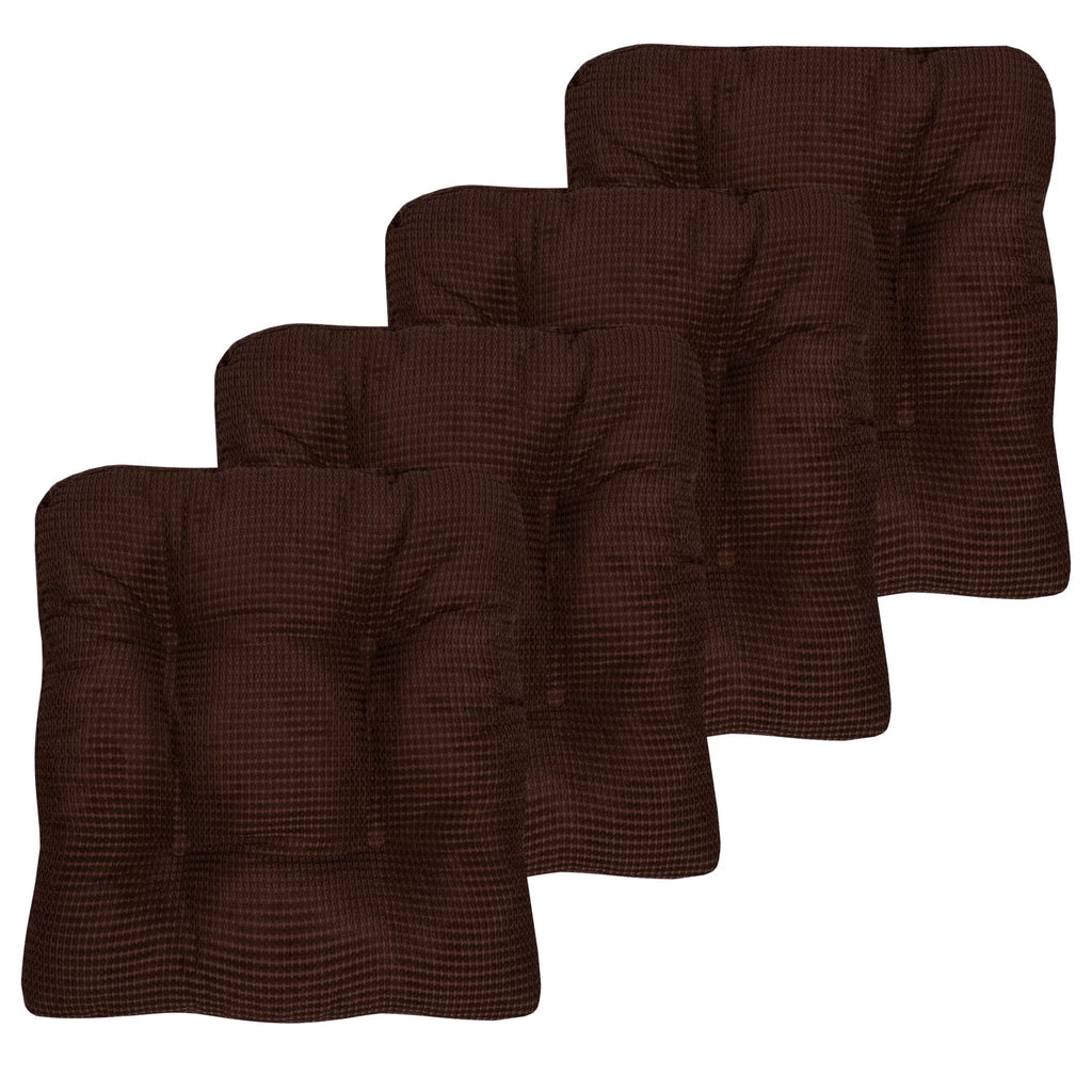 4 Pack Chocolate Memory Foam Chair Cushion Pad U490086