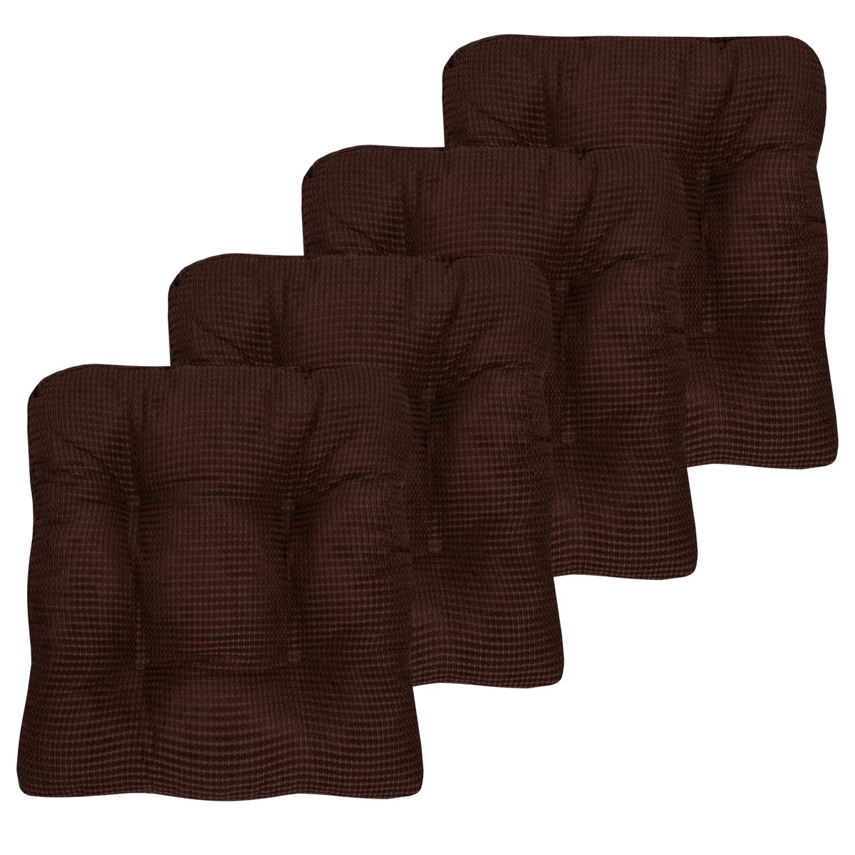 4 Pack Chocolate Memory Foam Chair Cushion Pad U490086