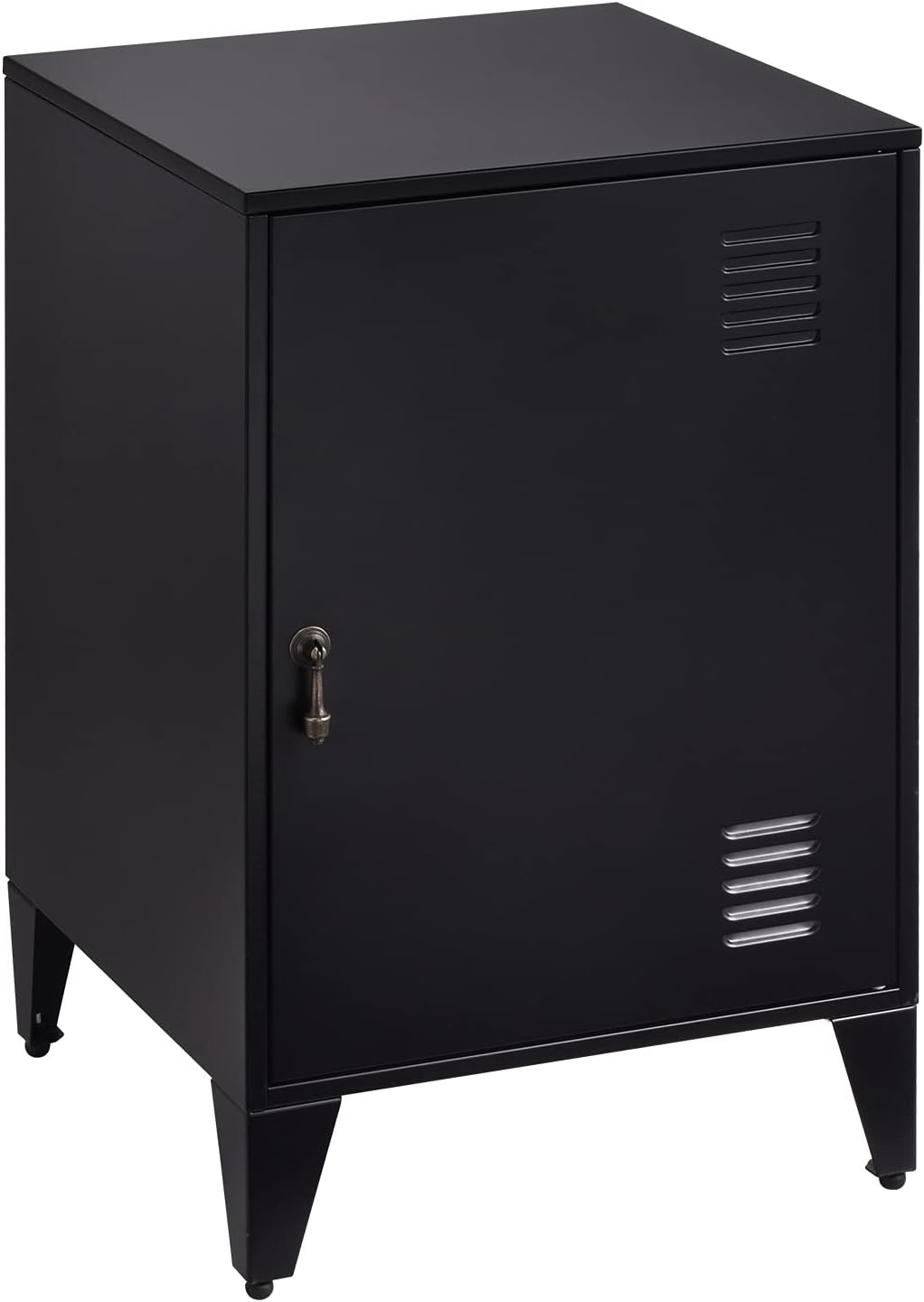 Grey Metal Night Stand with 1 Door T610608