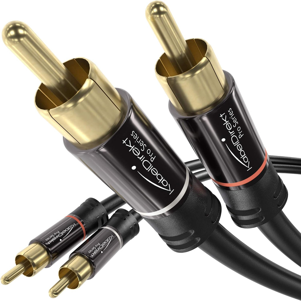 15ft RCA/Phono Stereo Audio Cable, Black Q783