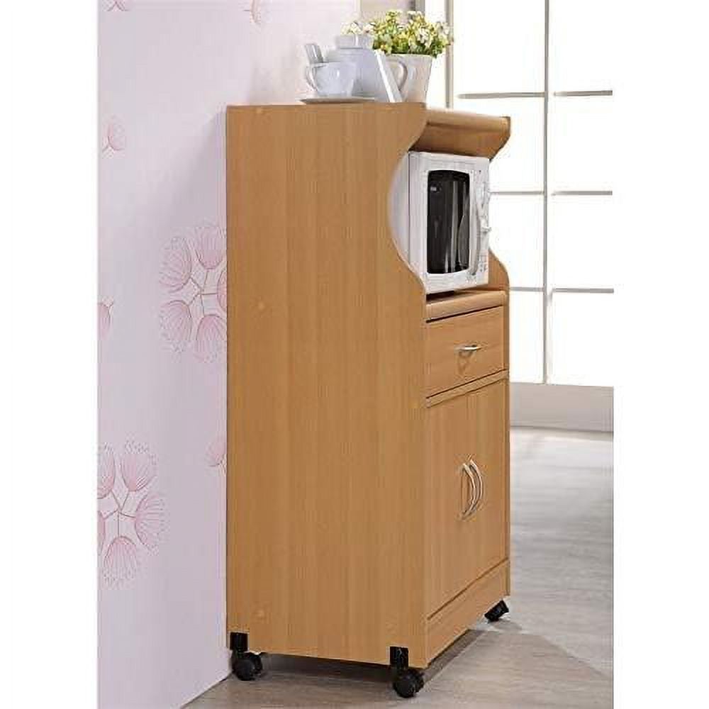 Beech Microwave Kitchen Cart G493743