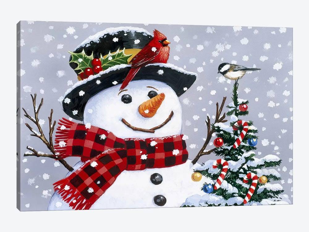 Snowman Print Canvas Art J446169