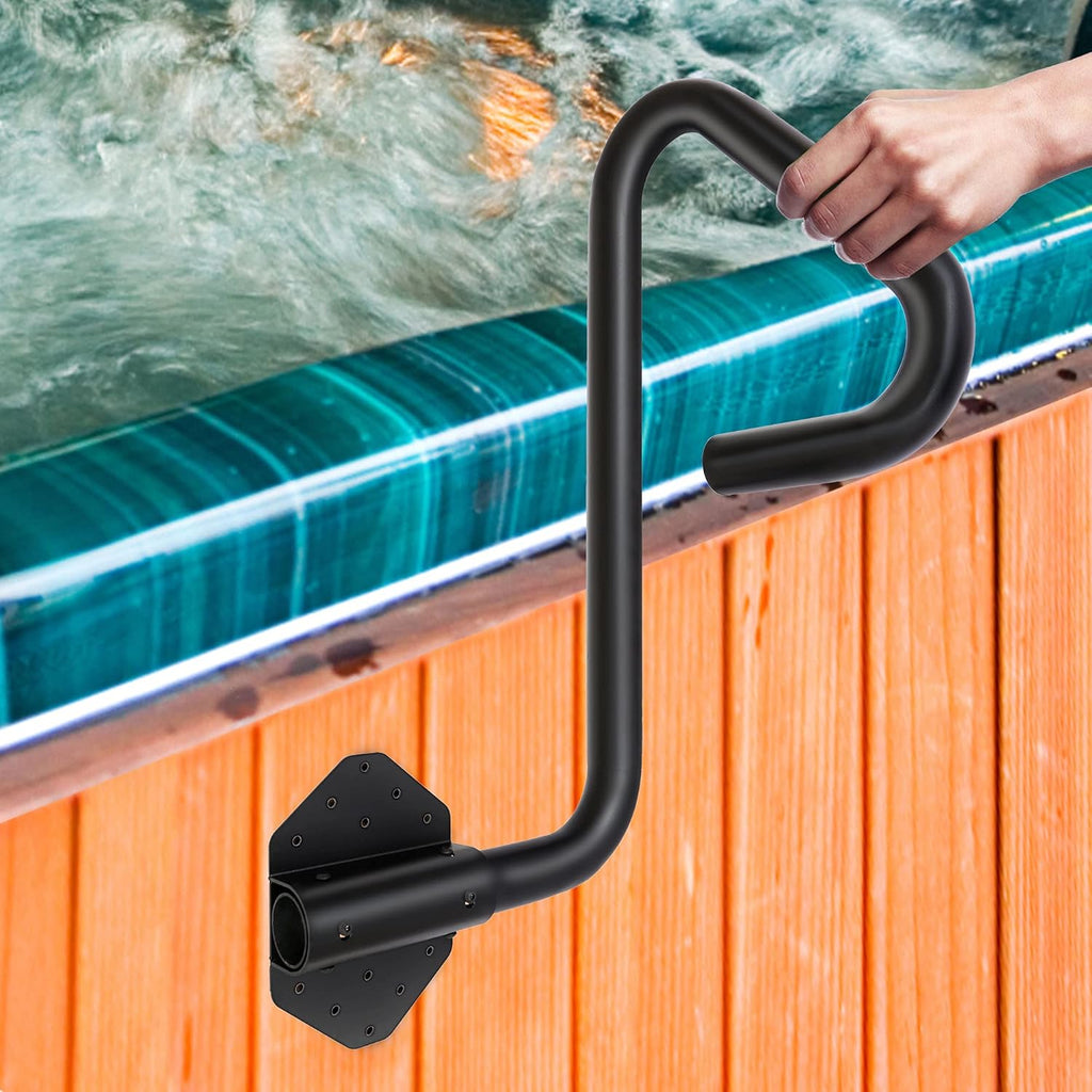 Spa Safety Handrail 57'' Hot Tub Handrail 600LBS Capacity Hot Rail, Spa Hand Railing with Slide-Under Base W6609
