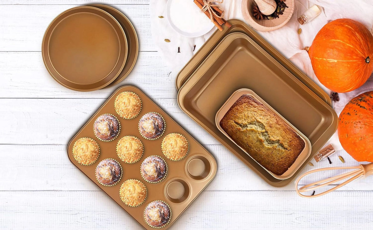 Copper Nonstick Bakeware Set 6 Piece E452